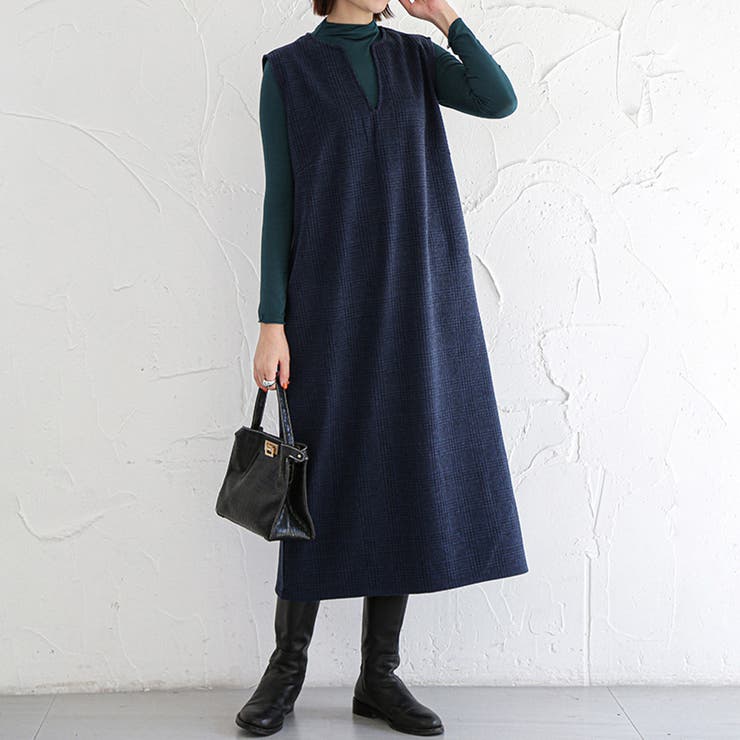 ジャンパスカート 2タイプネック 深Vネック キーネック | Doux Belle  | 詳細画像32 