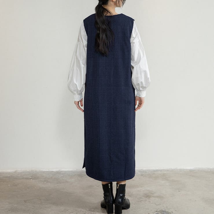 ジャンパスカート 2タイプネック 深Vネック キーネック | Doux Belle  | 詳細画像36 