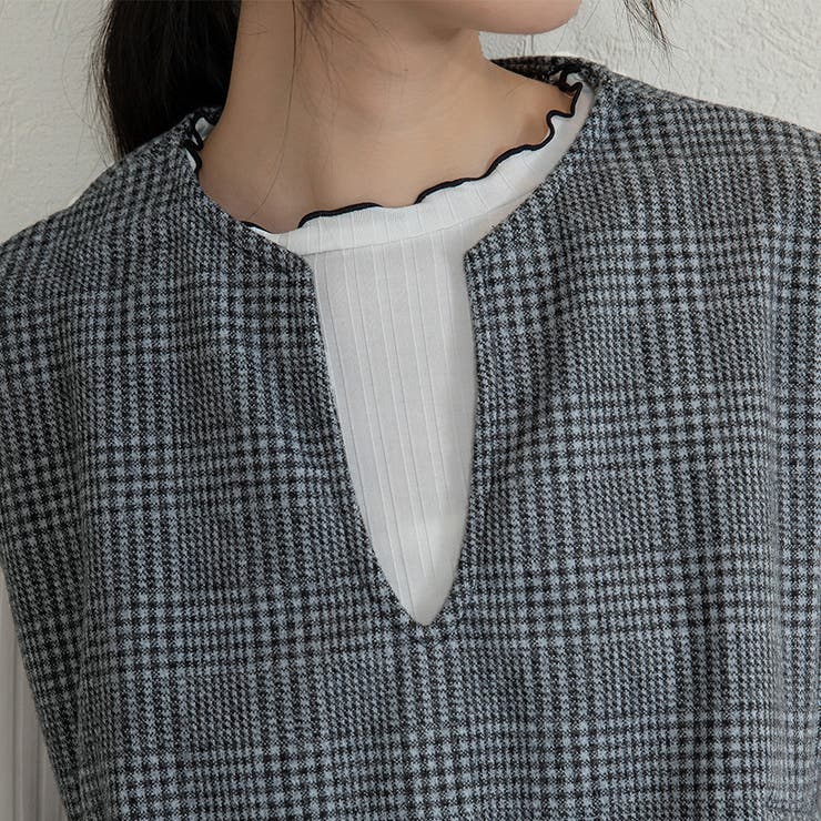 ジャンパスカート 2タイプネック 深Vネック キーネック | Doux Belle  | 詳細画像37 