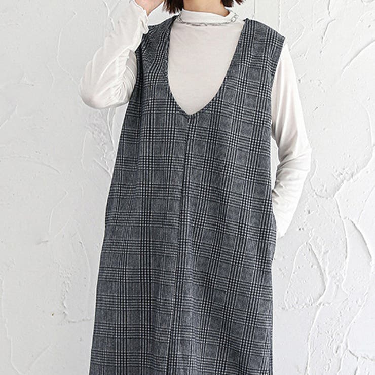 ジャンパスカート 2タイプネック 深Vネック キーネック | Doux Belle  | 詳細画像7 