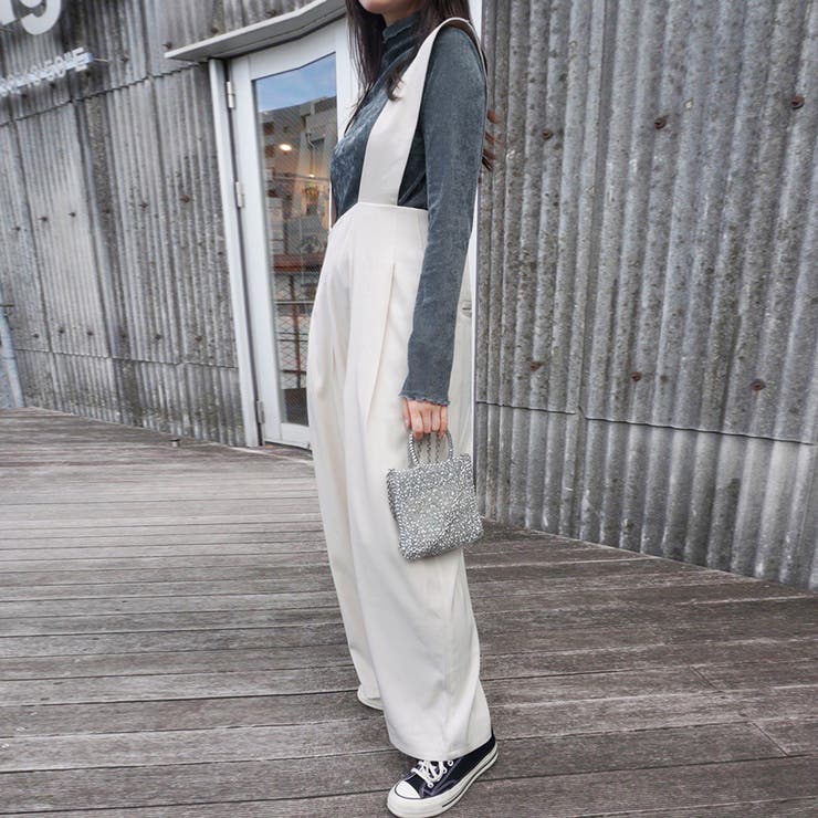 ツイルハイウエストサロペット ボトムス サロペ | Doux Belle  | 詳細画像4 