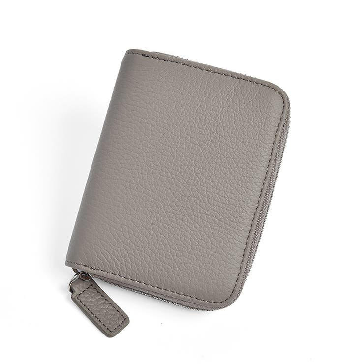 グレージュ | スキミング防止シート付きコンパクト財布 | Doux Belle 