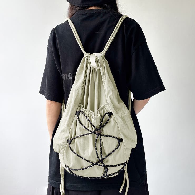 オフホワイト | ドローストリングバックパック | Doux Belle 