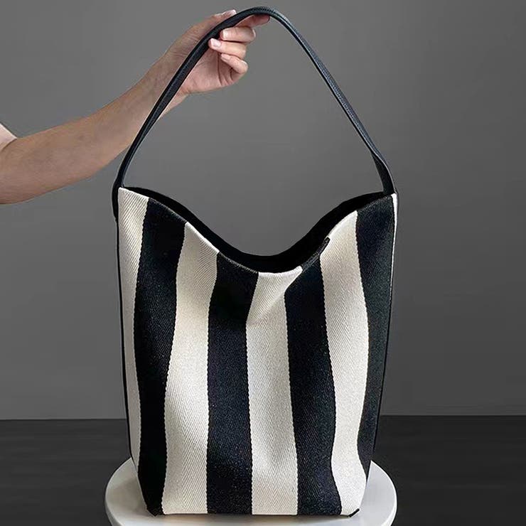 ミニバッグ付きの2点セット ストライプ柄トートバッグ | Doux Belle  | 詳細画像5 