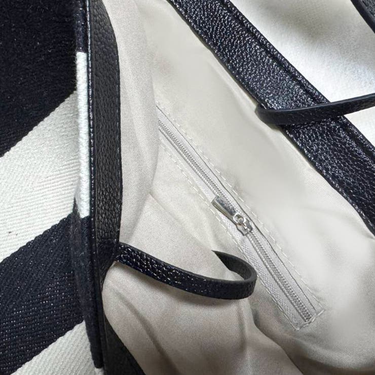 ミニバッグ付きの2点セット ストライプ柄トートバッグ | Doux Belle  | 詳細画像9 