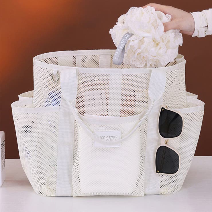オフホワイト | メッシュトートバッグ | Doux Belle 