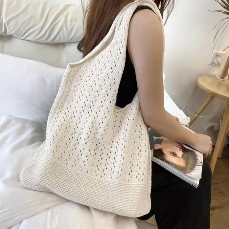 レース編みニットトートバッグ | Doux Belle  | 詳細画像1 