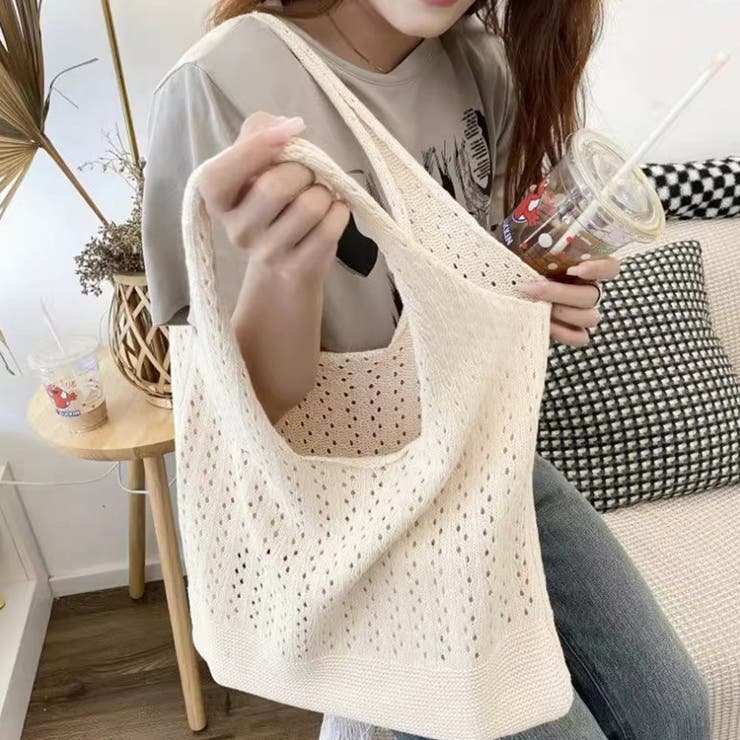 レース編みニットトートバッグ | Doux Belle  | 詳細画像3 