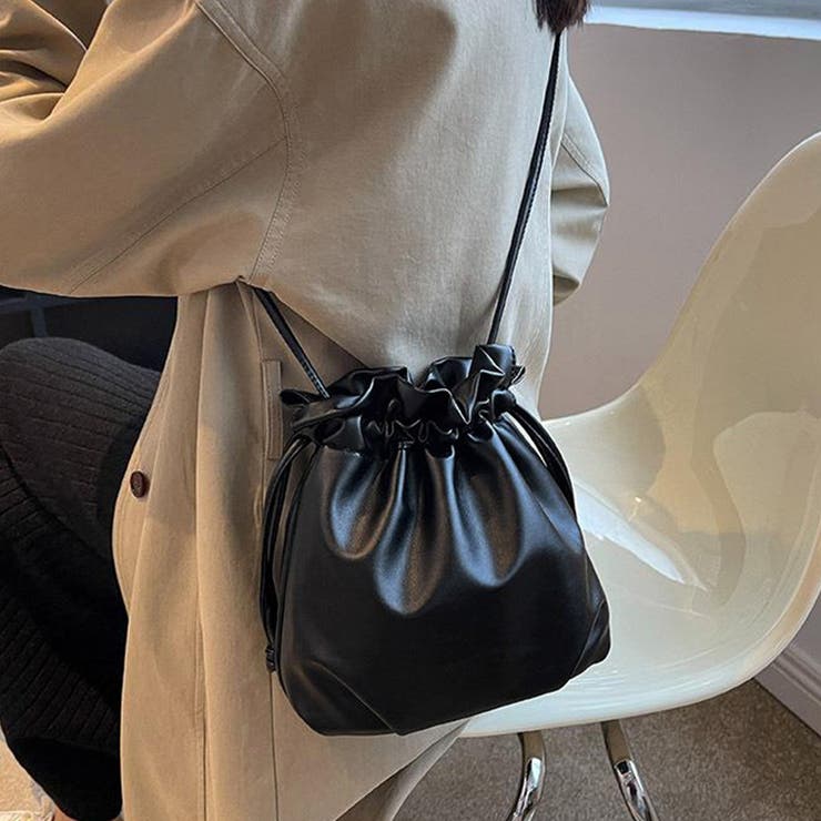 ミニマルデザインレザー巾着バッグ | Doux Belle  | 詳細画像13 