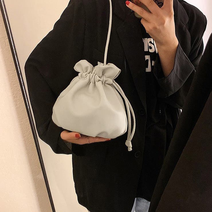 ミニマルデザインレザー巾着バッグ | Doux Belle  | 詳細画像3 