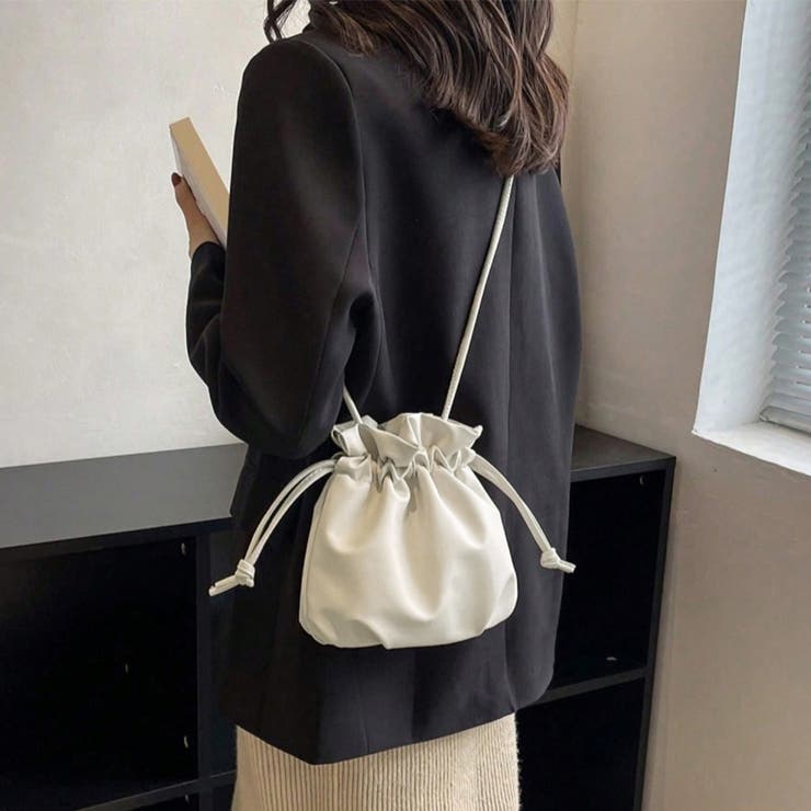 ミニマルデザインレザー巾着バッグ | Doux Belle  | 詳細画像5 