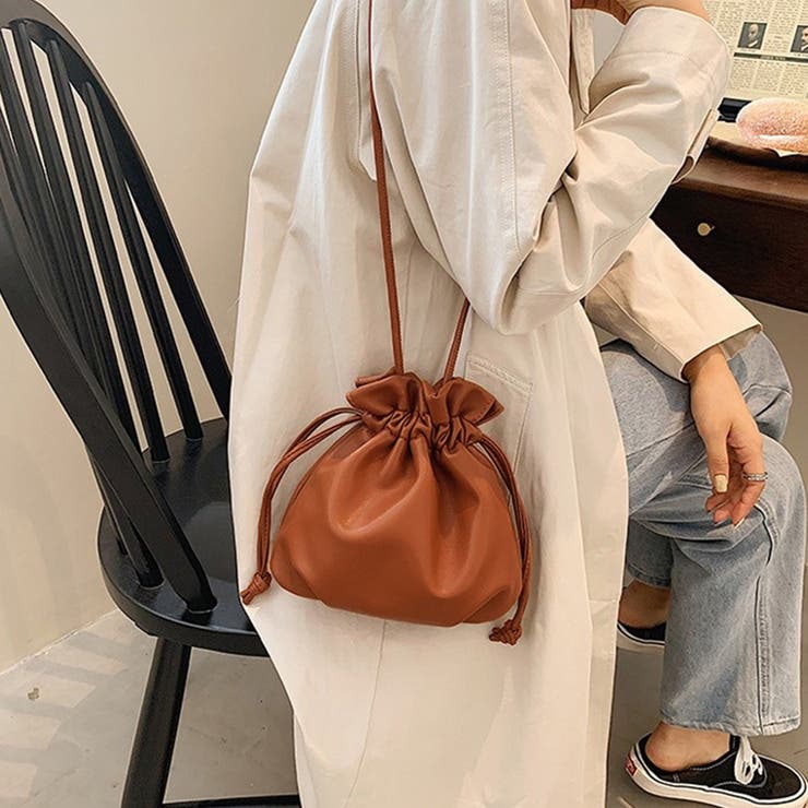 ミニマルデザインレザー巾着バッグ | Doux Belle  | 詳細画像7 