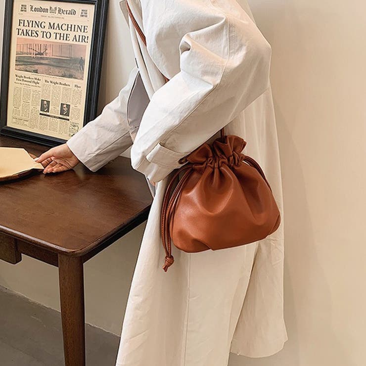 ミニマルデザインレザー巾着バッグ | Doux Belle  | 詳細画像8 