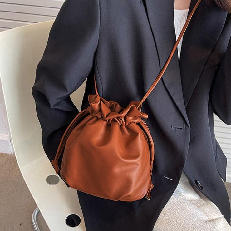 ミニマルデザインレザー巾着バッグ | Doux Belle  | 詳細画像9 