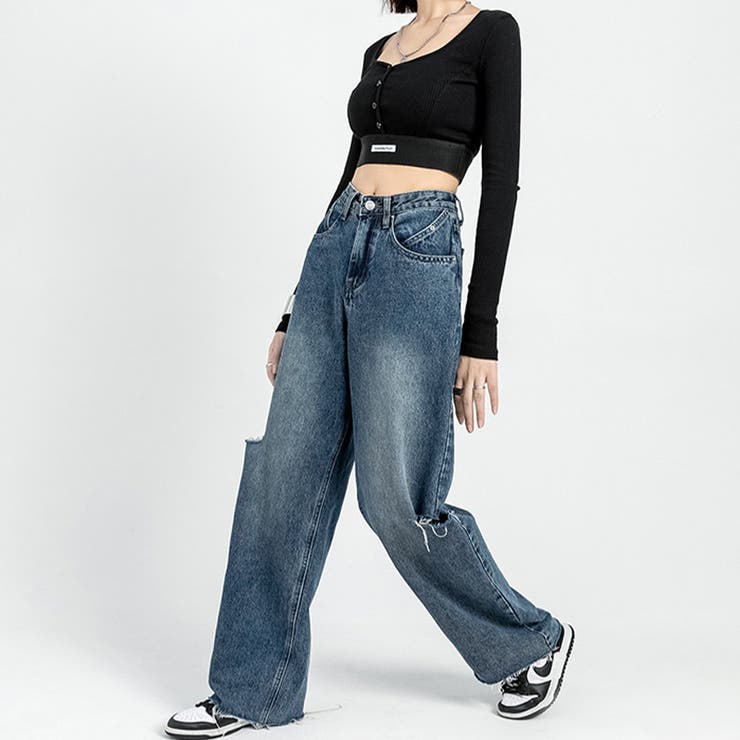 デニムパンツ ストレートパンツ パンツ | Doux Belle  | 詳細画像4 