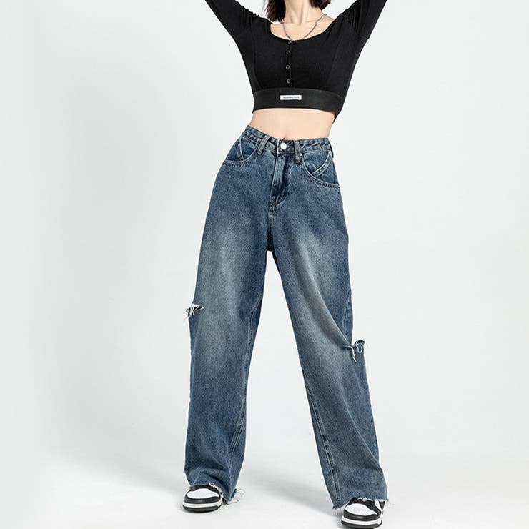 デニムパンツ ストレートパンツ パンツ | Doux Belle  | 詳細画像5 