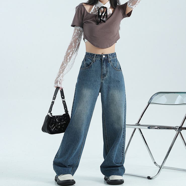 デニムパンツ ストレートパンツ パンツ | Doux Belle  | 詳細画像8 