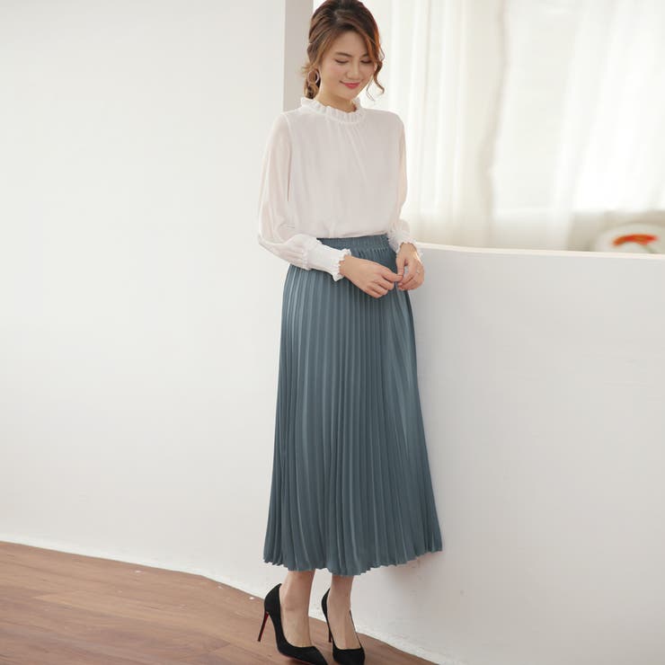 プリーツスカート 秋 ロング丈スカート | Doux Belle  | 詳細画像10 