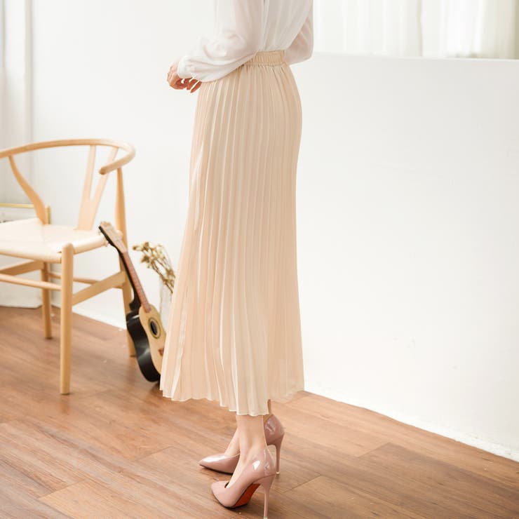 プリーツスカート 秋 ロング丈スカート | Doux Belle  | 詳細画像15 