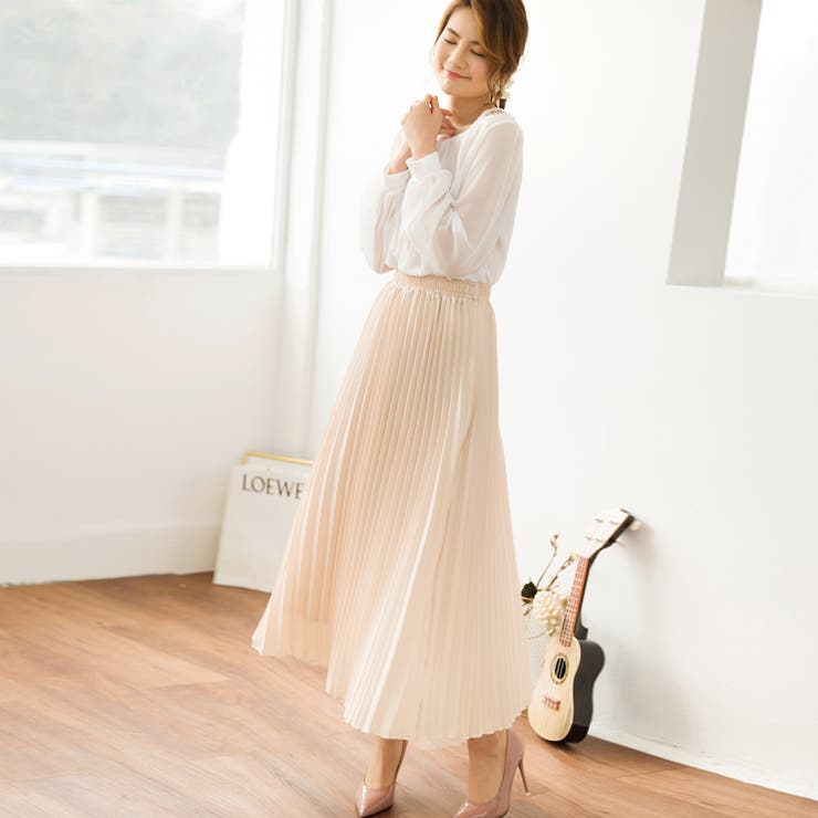 プリーツスカート 秋 ロング丈スカート | Doux Belle  | 詳細画像18 