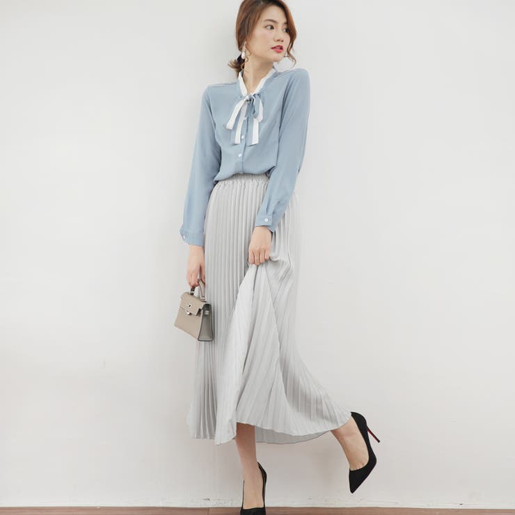 プリーツスカート 秋 ロング丈スカート | Doux Belle  | 詳細画像3 