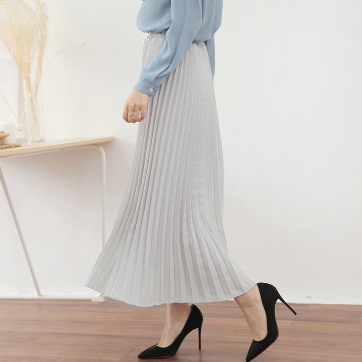プリーツスカート 秋 ロング丈スカート | Doux Belle  | 詳細画像6 