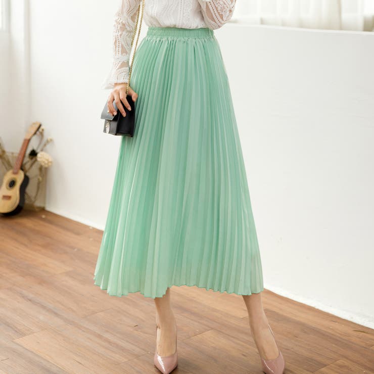 秋のデートに♡シンプルロングプリーツスカート 楽天市場】スカート 春 レディース プリーツスカート 春 フレア