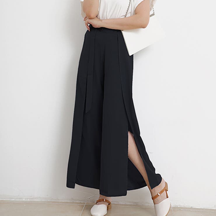 ワイドパンツ ハイウェスト レディース | Doux Belle  | 詳細画像10 