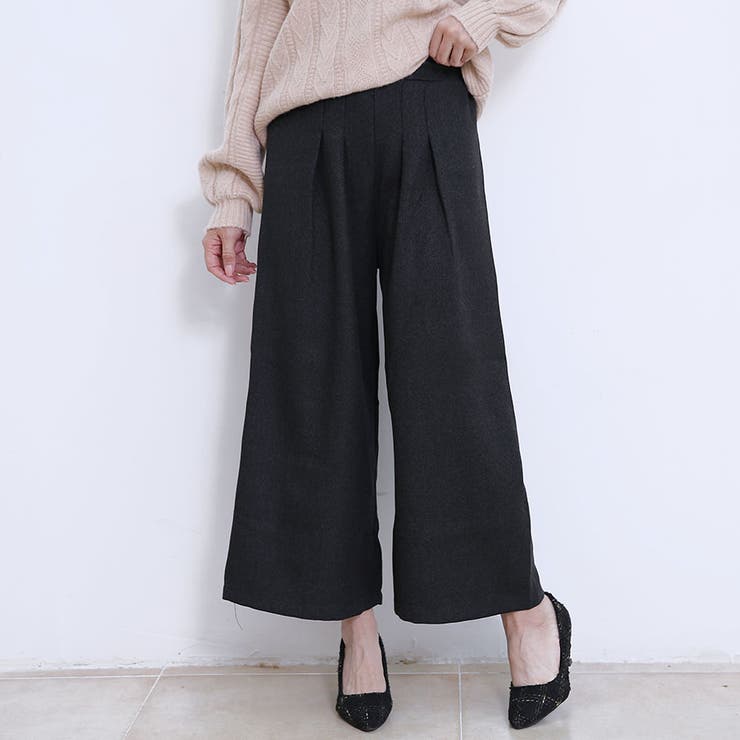 ウエストゴムダークグレー | パンツ ワイドパンツ ボトムス | Doux Belle 