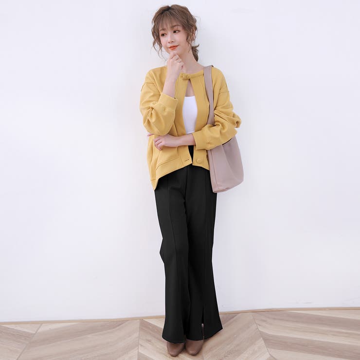 ロングパンツ パンタロン 無地 ストレッチ ストレッチパンツ