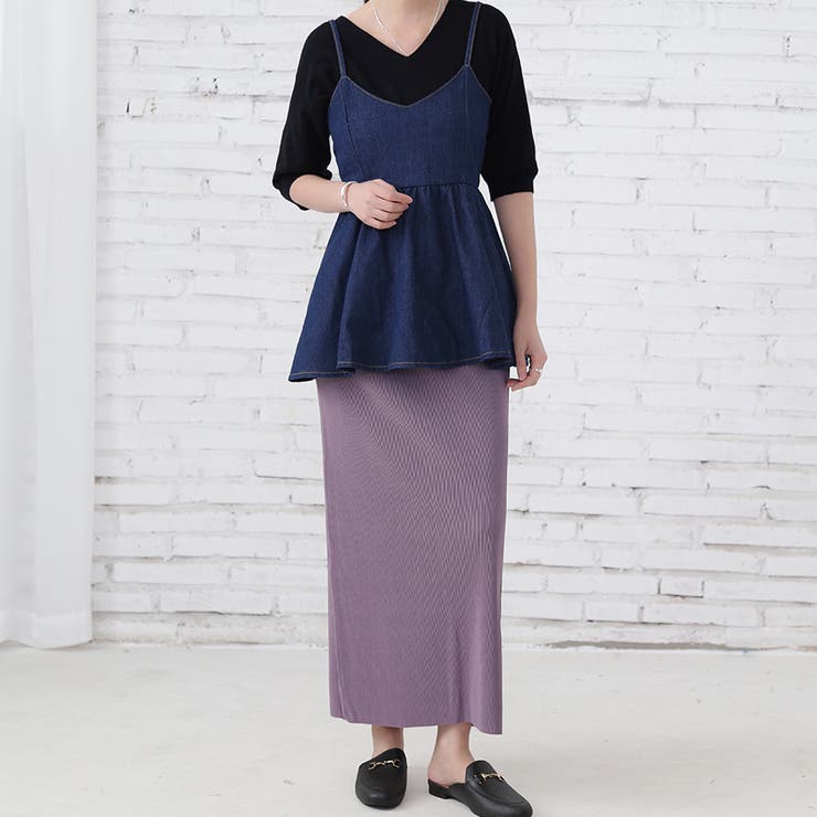 モーブピンク | スカート ロング丈 ボトムス | Doux Belle 