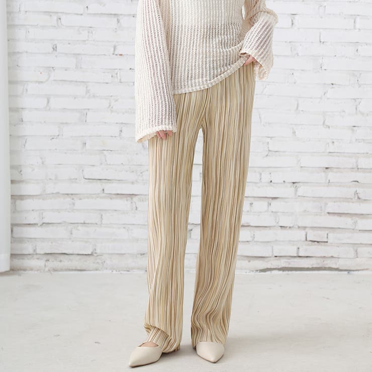 ベージュ | ロングパンツ ワイドパンツ ボトムス | Doux Belle 