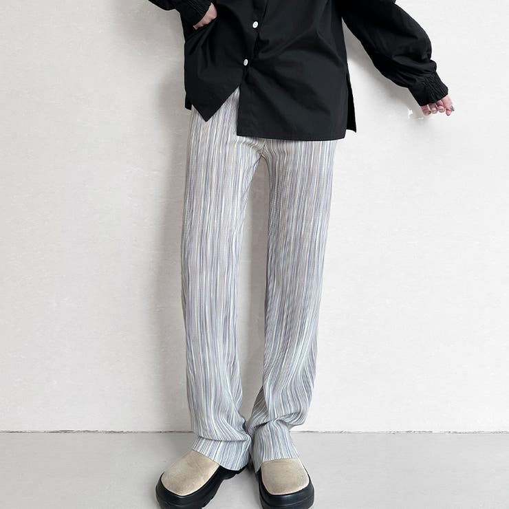 グレー | ロングパンツ ワイドパンツ ボトムス | Doux Belle 