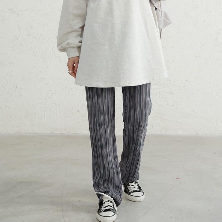 チャコール | ロングパンツ ワイドパンツ ボトムス | Doux Belle 