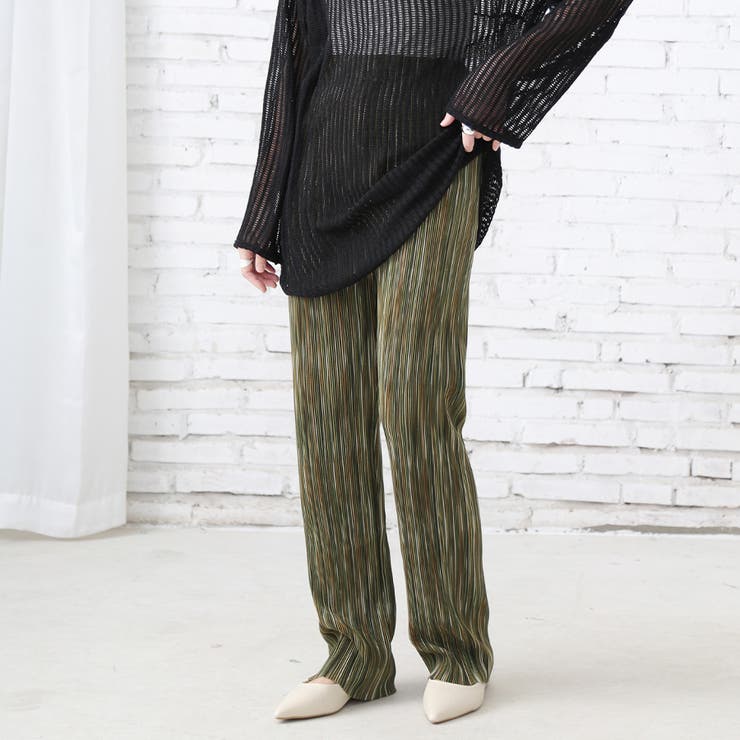 カーキ | ロングパンツ ワイドパンツ ボトムス | Doux Belle 