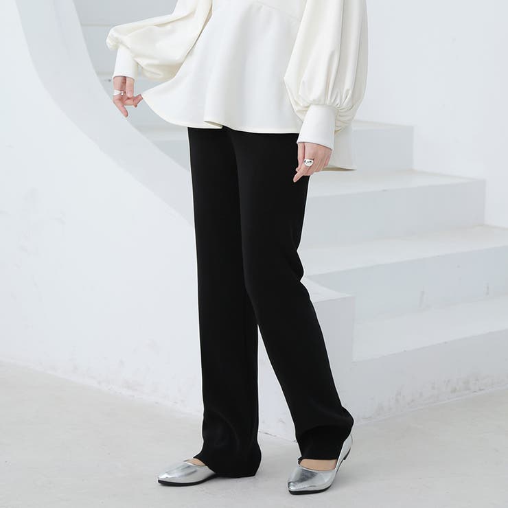 ブラック | ロングパンツ ワイドパンツ ボトムス | Doux Belle 