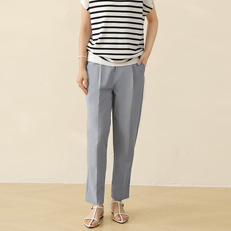 ライトグレー | センタープレステーパードパンツ | Doux Belle 