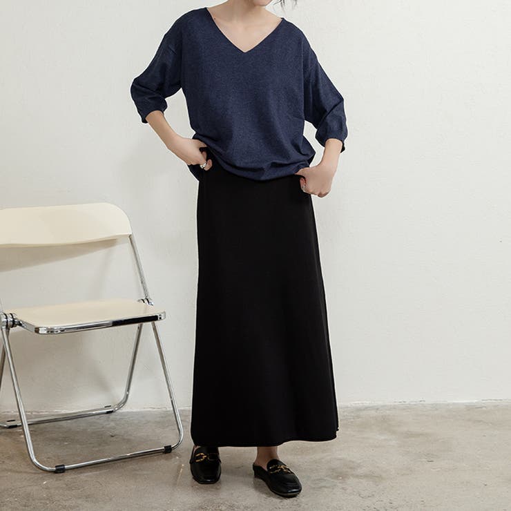 ニットAラインスカート ボトムス フレア | Doux Belle  | 詳細画像16 