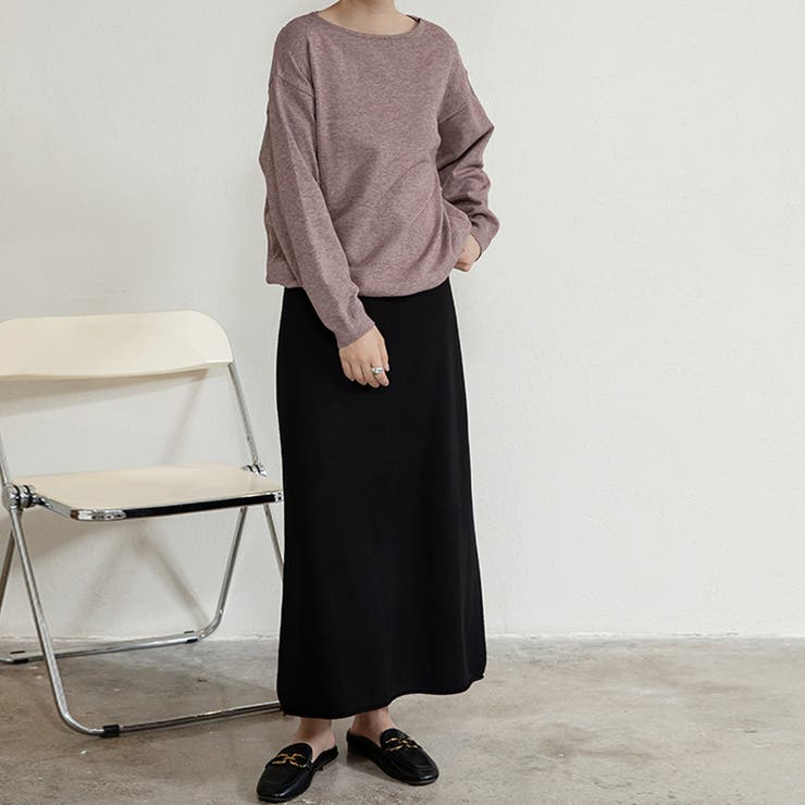 ニットAラインスカート ボトムス フレア | Doux Belle  | 詳細画像19 