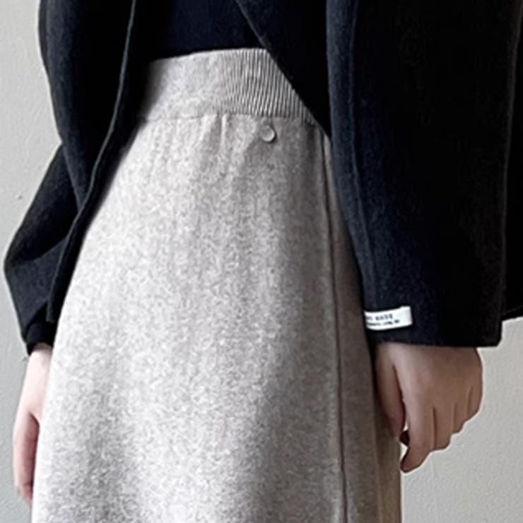 ニットAラインスカート ボトムス フレア | Doux Belle  | 詳細画像25 