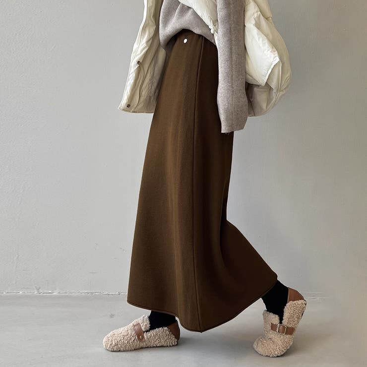 ニットAラインスカート ボトムス フレア | Doux Belle  | 詳細画像7 