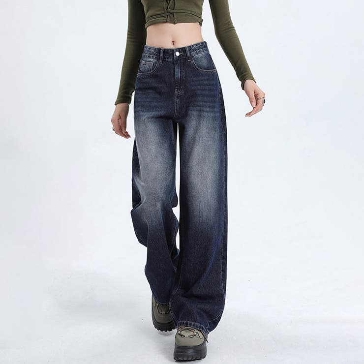 ダークブルー | ボトムス パンツ デニム ダメージデニム | Doux Belle 