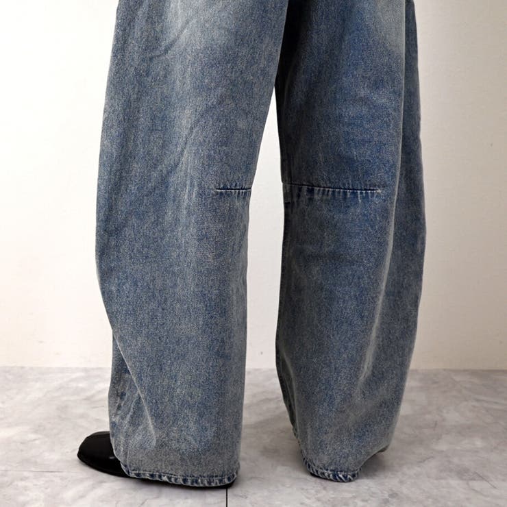 ポケット付き バルーン風シルエット カーブ デニム | Doux Belle  | 詳細画像9 