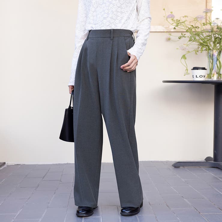 ワイドシルエットスラックスパンツ | Doux Belle  | 詳細画像1 