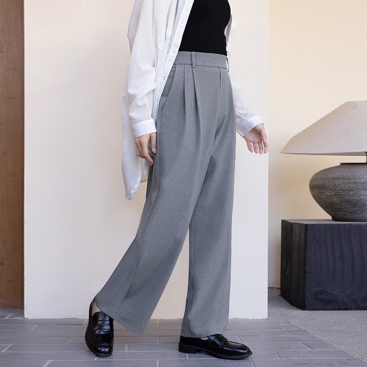 ワイドシルエットスラックスパンツ | Doux Belle  | 詳細画像12 