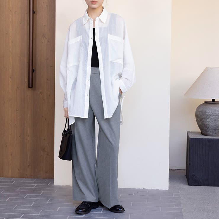 ワイドシルエットスラックスパンツ | Doux Belle  | 詳細画像13 