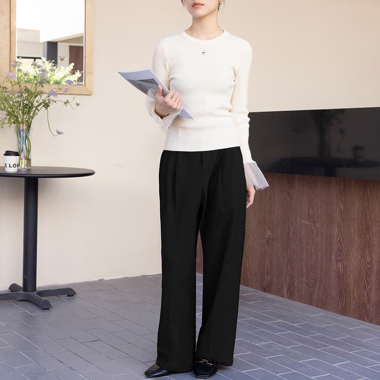 ワイドシルエットスラックスパンツ | Doux Belle  | 詳細画像17 