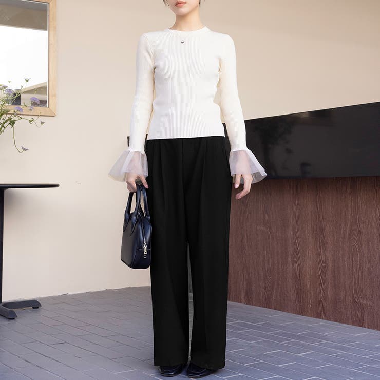 ワイドシルエットスラックスパンツ | Doux Belle  | 詳細画像18 