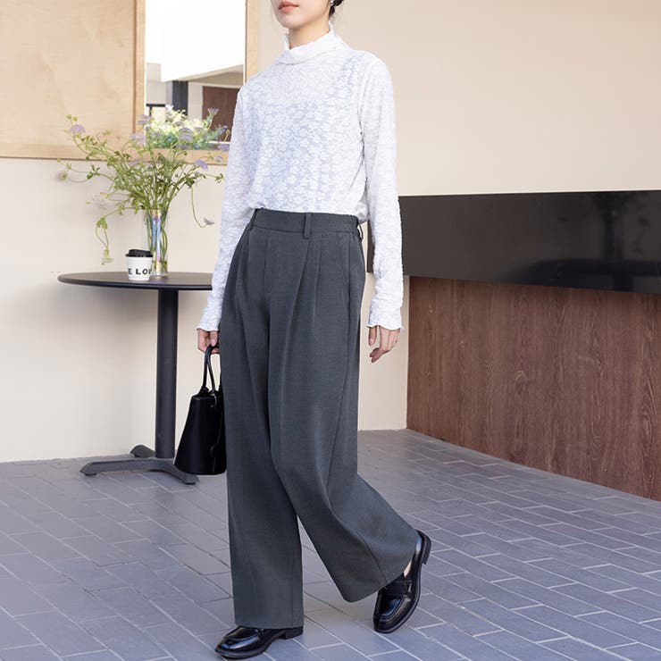 ワイドシルエットスラックスパンツ | Doux Belle  | 詳細画像5 