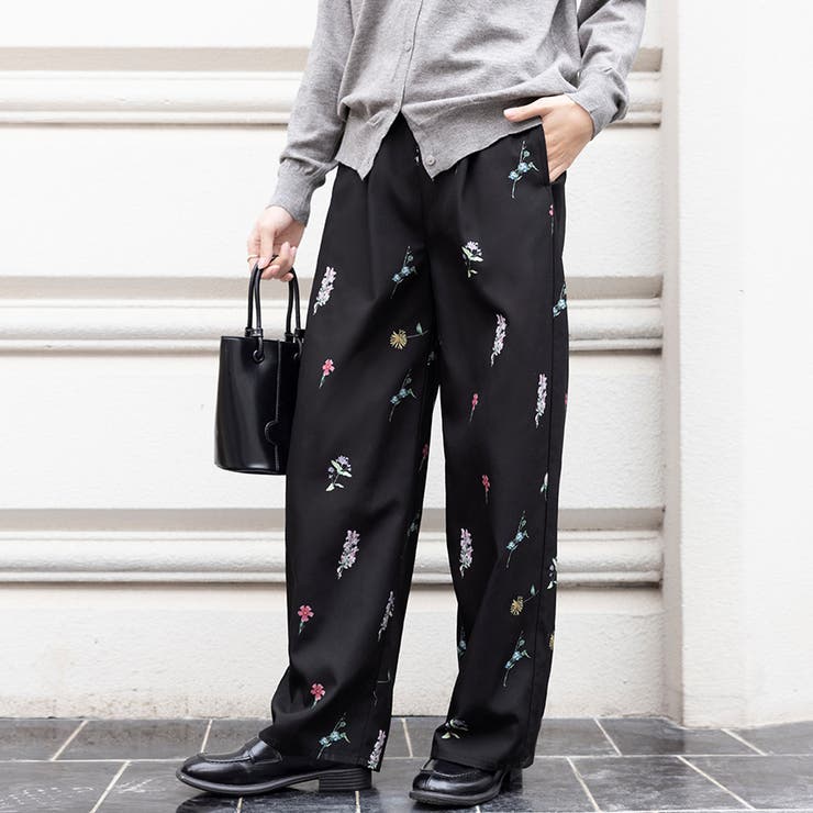 ブラック | ボトムス パンツ ロング | Doux Belle 